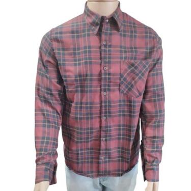 Imagem de Camisa Masculina Flanela Xadrez - Repelique, G, Marsala