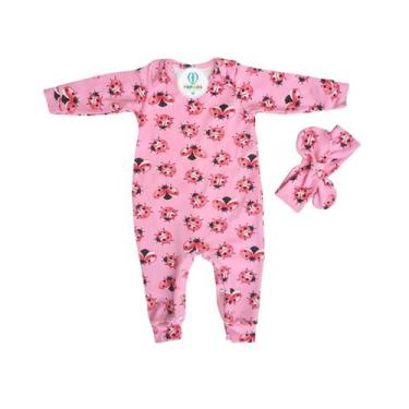 Imagem de Macacão Joaninhas Rosa com Faixa de Cabelo Tam.1 - PopKids