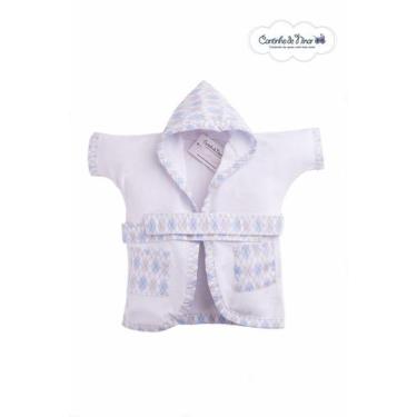 Imagem de Roupão Infantil Escócia Azul 1 Ano - Cantinho de Ninar