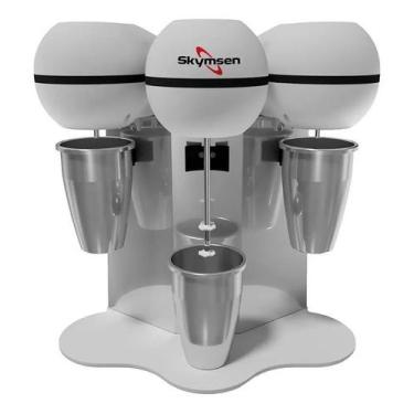 Imagem de Batedor De Milkshake Com Copos Inox 3 Hastes BMS-3-N Skymsen 220V