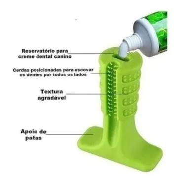 Imagem de Escova Dental Canina Mordedor Limpa Dentes Pino Furacão Pet - ART PET