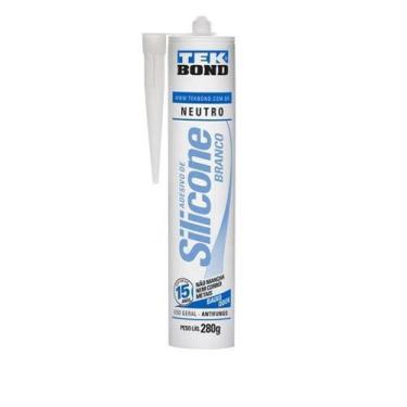 Imagem de Silicone Neutro 280g Adesivo Selante para Vedação Branco Tekbond