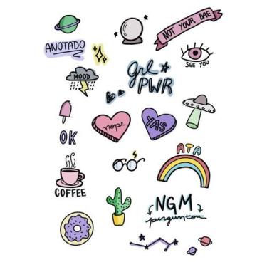 Imagem de Cartela de adesivos - Meninas