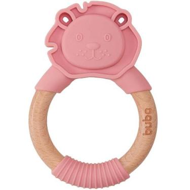 Imagem de Mordedor de Silicone e Bambu Buba - Leão Rosa