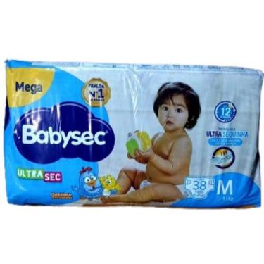 Imagem de Fralda Babysec Ultrasec Mega Tam M 5 a 9,5 kg com 38 unidades