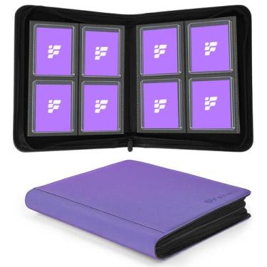 Imagem de Pasta para Cards Top Loader Fonwill TM10021-9 para 112 Cartas Roxa