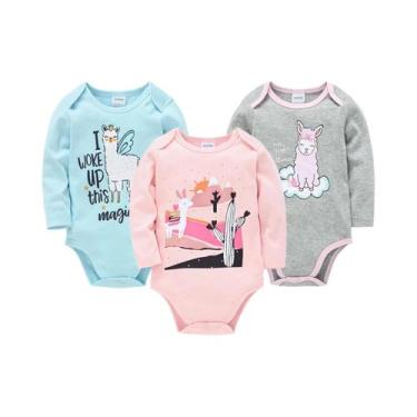 Imagem de Conjunto De Macacões De Algodão Para Bebês Meninas Red Deer Christmas,