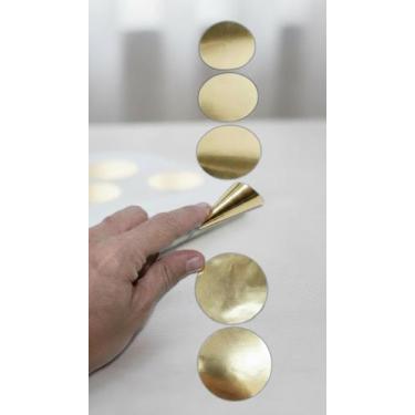 Imagem de Etiquetas Douradas Redondas 5x5cm Rolo Com 500 Unid - Congratulations 