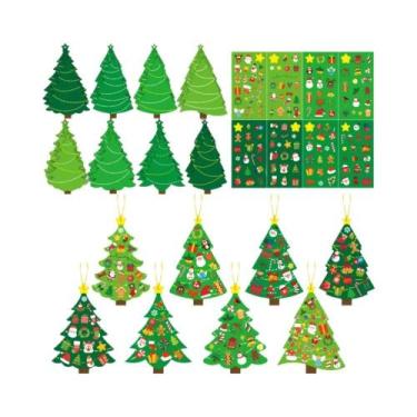 Imagem de Cartões De Natal Com Tema De Árvore De Natal 72 Peças Adesivos DIY Eti