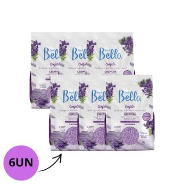 Imagem de Kit Depil Bella Cera Confete Lavanda 1kg 6/Un