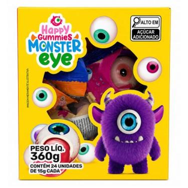 Imagem de Happy Din Gelatina Monster Eye com 24 Unidades