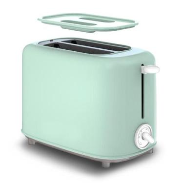 Imagem de Torradeira Estocasa 650w com 6 Níveis de Tostagem Branco Rosa Verde 11