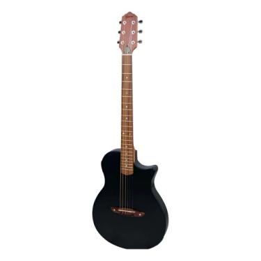 Imagem de Violão Eletrico Giannini Ceq Sbk Flat Solido Black Satin - Império das