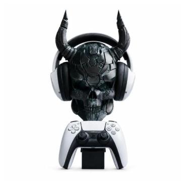 Imagem de Suporte para Controle e Headset PS5, Crânio Cibernético - Organizador 