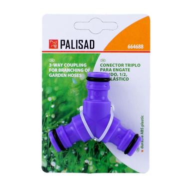 Imagem de Conector Mangueira Triplo Engate Rápido 1-2 Polegada Ramificação Compatibilidade Universal Resistente Palisad