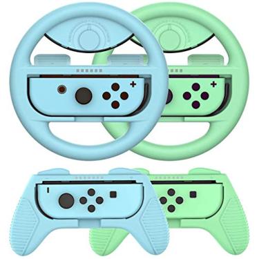 Imagem de TwiHill Grip para N-Switch Controller - Racing Steering Wheel Switch Controller Kit de alça de jogo apto para N-Switch Joy-Con Controllers