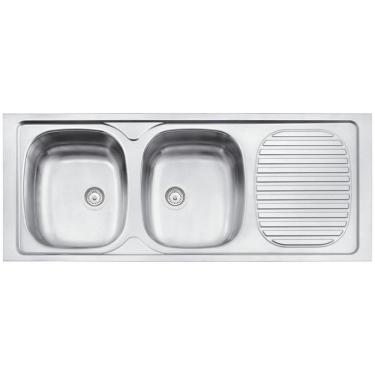 Imagem de Pia Aco Inox 304 Ba120X50 2C S/Esp Tramontina