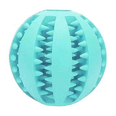 Imagem de Sunbaca Bola de brinquedo para cachorro, bola de brinquedo não tóxica e resistente a mordidas para cães de estimação Filhote de cachorro Gato, comida para animais de estimação comedouro para mastigar