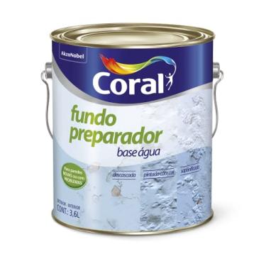 Imagem de FUNDO PREPARADOR BASE D'AGUA INCOLOR 3,6L - CORAL