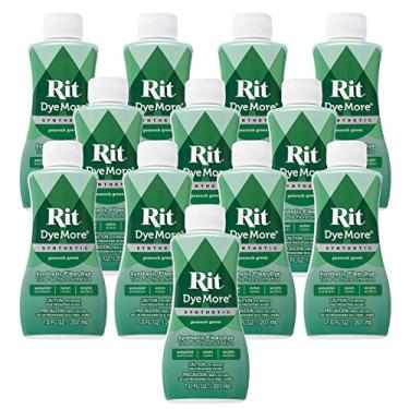 Imagem de Tinta líquida sintética Rit DyeMore | Pacote com 12 | Funciona com poliéster, acrílico, plástico, nylon e outros tecidos| Crie cores e designs personalizados