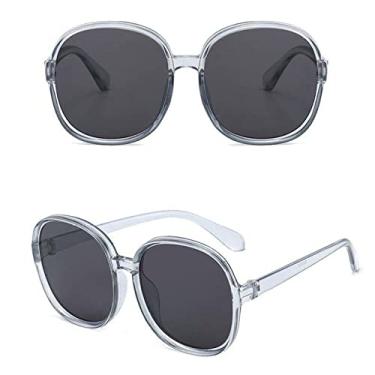 Imagem de Óculos de sol vintage de plástico clássico feminino armação redonda grande de luxo designer feminino óculos de sol grandes óculos, 3, china