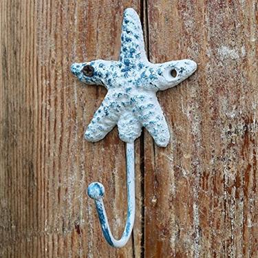 Imagem de GUIPAIHAI Gancho de parede de ferro fundido para banheiro, quarto, cabide de metal, gancho de parede para casa, jardim, gancho de realce de praia (cor: A)