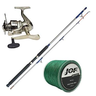 Imagem de Kit Pesca Molinete Elite 6000 Vara Super Cast 702H 2,13m Linha Multi 300m