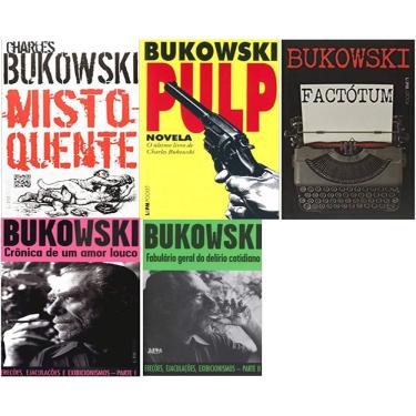 Imagem de Kit 5 livros Charles Bukowski misto quente + pulp + Fabulário geral do delírio cotidiano + Crônica de um amor louco + Factotum