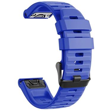 Imagem de GANYUU 20 22 26mm Sport Silicone Watchband Pulseira para Garmin Fenix 7 7X 7S 6X 6 6S Pro 5X 5 5S Plus 3 3HR Fita de liberação rápida fácil (Cor: Cinza, Tamanho: Fenix 7X)