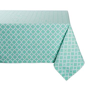 Imagem de DII Coleção de mesa de treliça, toalha de mesa, 60x104, azul-piscina