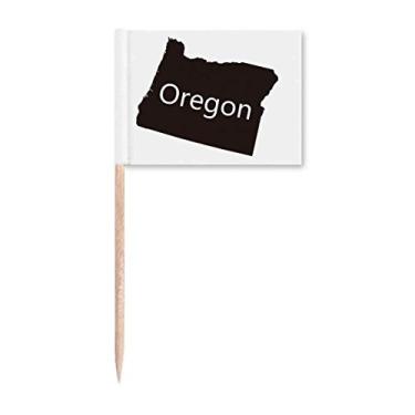 Imagem de Oregon The United States Of America Map Toothpick Flags Marker Topper Party Decoration
