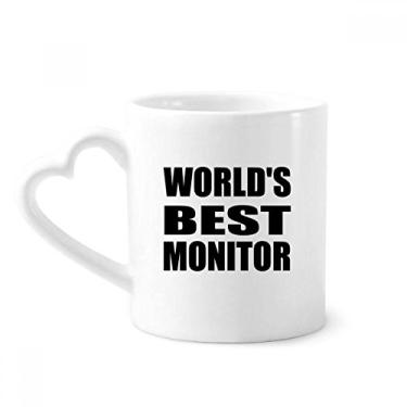 Imagem de World's Best Monitor de Formatura Caneca de Café Cerâmica Copo de Coração de Vidro
