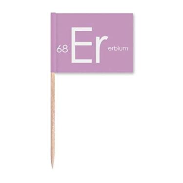 Imagem de Elementos Químicos Mesa Period Lanthanide Erbium Er Palito de Dente Marcador Topper Decoração de Festa