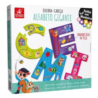 Jogo Educativo Encaixe Alfabeto Ilustrado Pedagógico 3D em Promoção na  Americanas