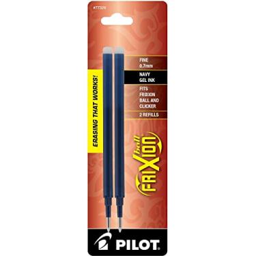 Imagem de Refil de caneta de tinta de gel Pilot FriXion, Ponto Fino, Azul marinho, 2-Pack (Fine Point)