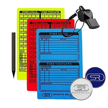 Imagem de Kit Apito Fox 40 Pearl + Cartão Árbitro Society + Moeda