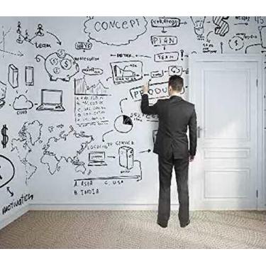 Imagem de Adesivo Branco Quadro Lousa 1m X 60cm Decorativa