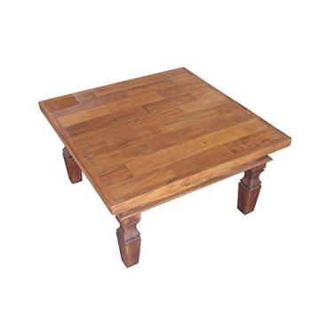 Imagem de Mesa de Centro Rústica Vilela em Madeira de Demolição - Cód 2419