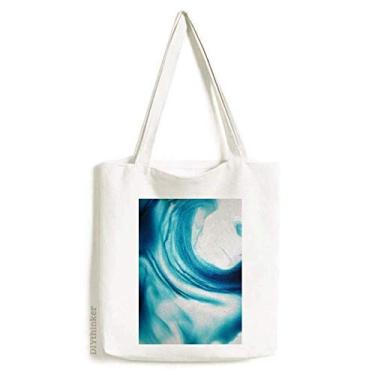 Imagem de Bolsa de lona transparente com pigmento azul líquido, bolsa de compras, bolsa casual