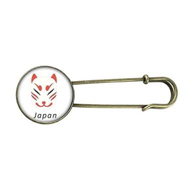 Imagem de Broche de metal tradicional japonês local cabeça de raposa retrô