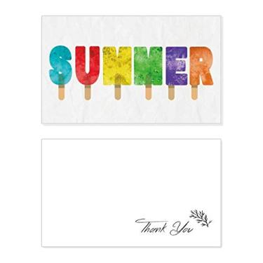 Imagem de Palavra em inglês de verão, picolé, sorvete, cartão de agradecimento, aniversário, saudação, casamento, agradecimento