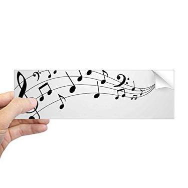 Imagem de DIYthinker Adesivo retangular Flappg Music 5-le Staff para janela de notebook