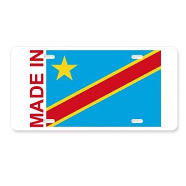 Imagem de DIYthinker Placa de licença Made in Congo Country Love Decoração de aço inoxidável Automobile Tag