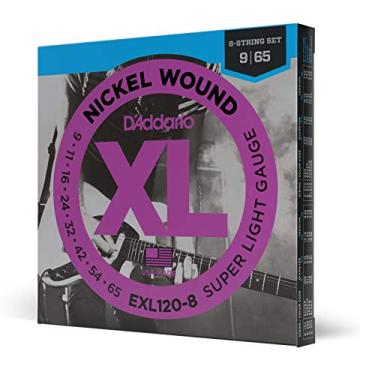Imagem de Encordoamento Para Guitarra 8 Cordas .009-.065 D'Addario XL Nickel Wound EXL120-8