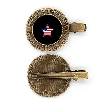 Imagem de Presilha de cabelo com estrela da bandeira do pentagrama americano