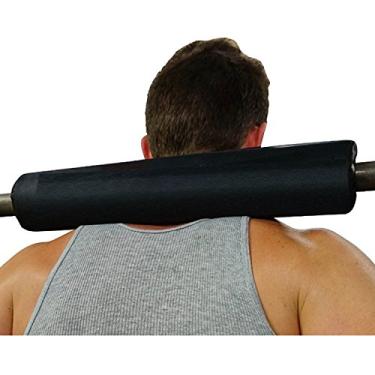 Imagem de (All Black - No Logo) - Dark Iron Fitness 43cm Extra Thick Barbell Neck Pad Shoulder Support for Weight Lifting Crossfit Powerlifting & More Fits 5.1cm Olympic size Bars and a Smith Machine Bar Perfectly