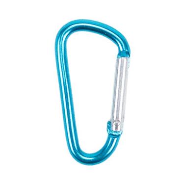 Imagem de Chaveiro mini mosquetão de alumínio durável de 40 mm da Paracord Planet – Portão com mola – Cores sortidas e tamanhos de pacote – caminhadas, viagens, em casa, no trailer, pesca, etc., Light Blue, 20 Pack