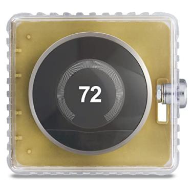 Imagem de Capa de termostato AC BISupply com trava, caixa de termostato AC com bloqueio de termostato com trava – 5,1 x 4,8 x 2,8 polegadas
