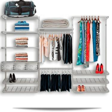 Imagem de Roupeiro Closet Modulado Aramado Caixas Organizadoras 2,80m BR