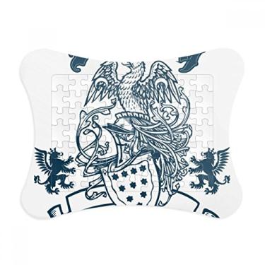 Imagem de Emblema Medieval Cavaleiros da Europa Destroy Eagle Moldura de quebra-cabeça Decoração de imagem Enfeite de jogo
